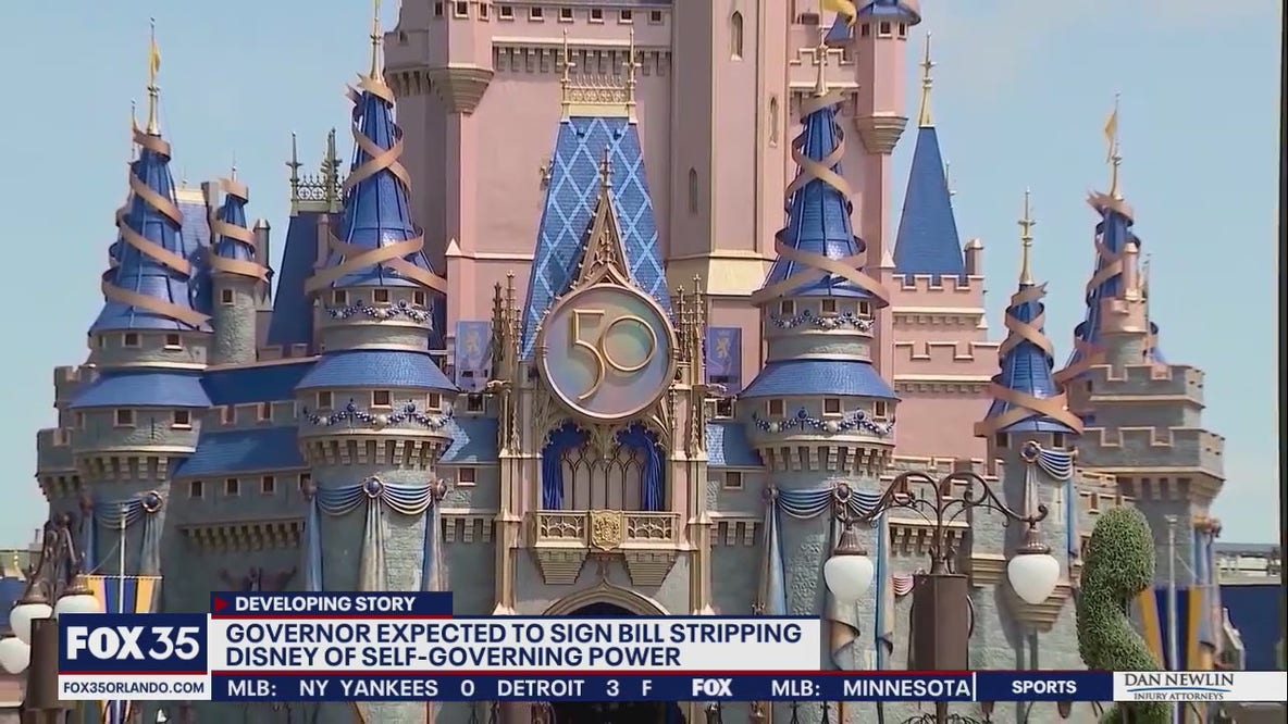 Florida Governor Ron DeSantis expected to sign bill stripping Disney of self-governing power